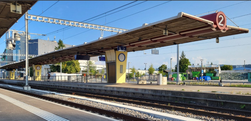 Perrondächer der SBB in Winterthur-Grüze